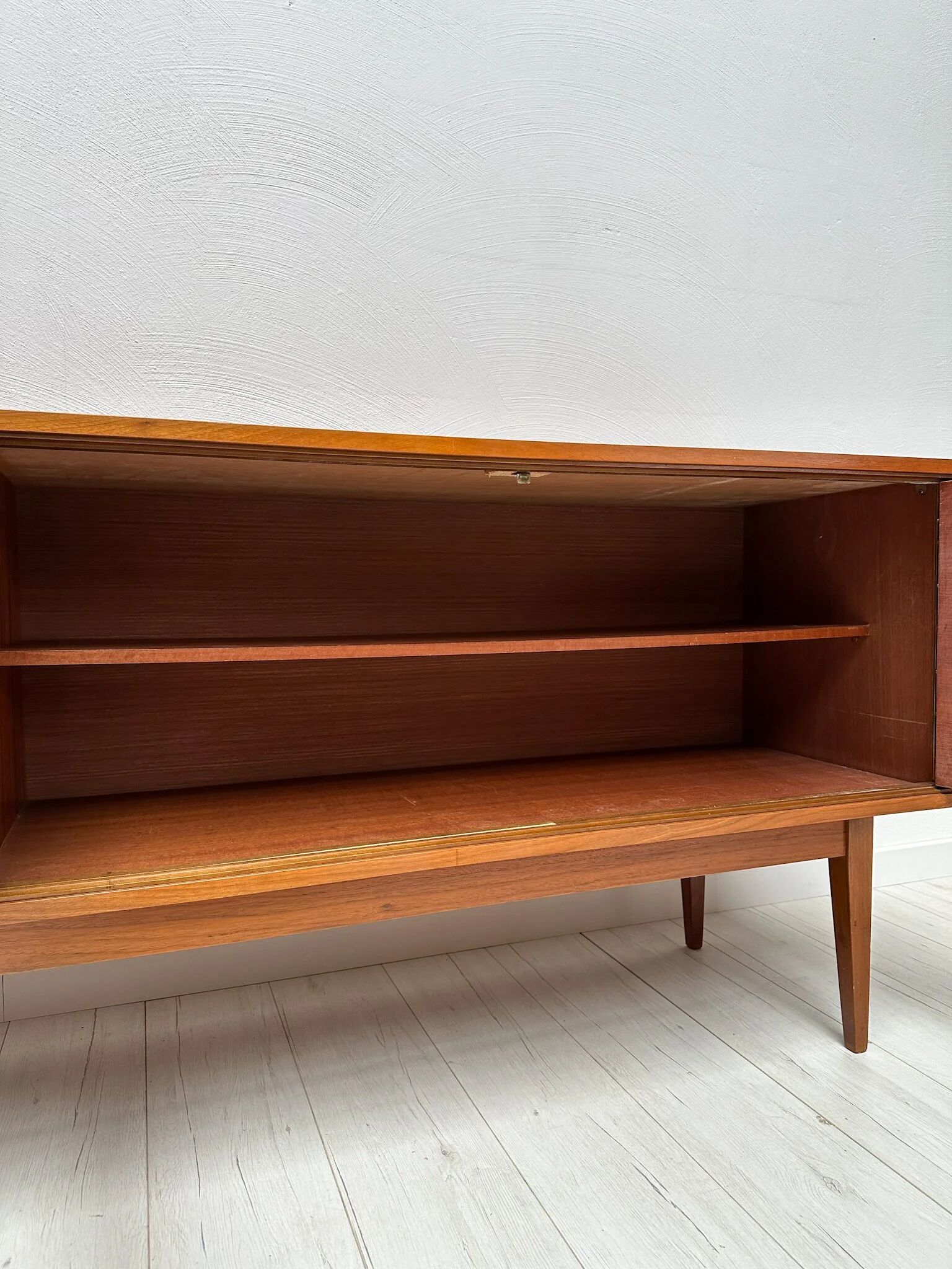 1960s extra large vintage minimalistic teak sideboard