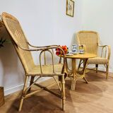 Rattan armchairs