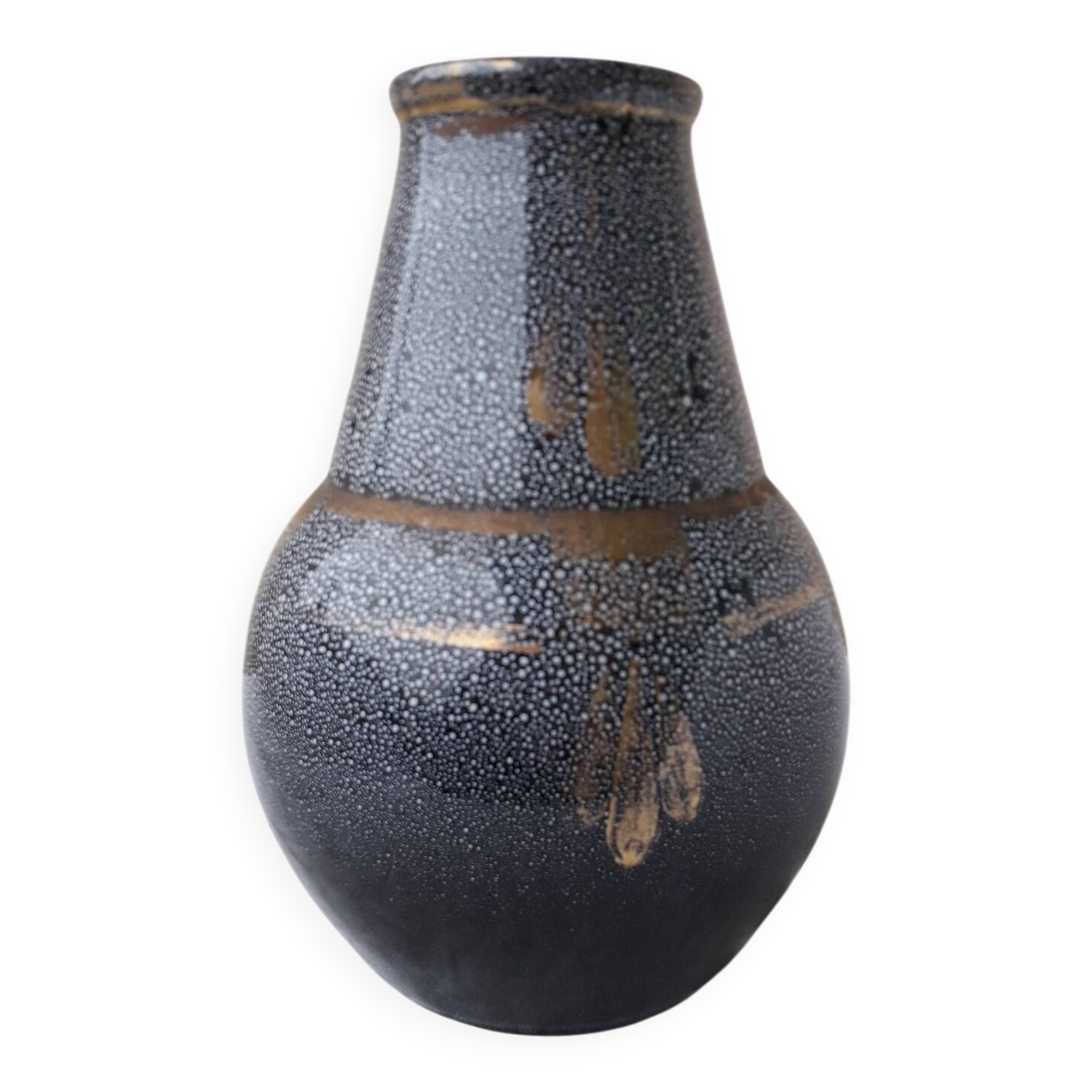 Black ceramic vase Forah