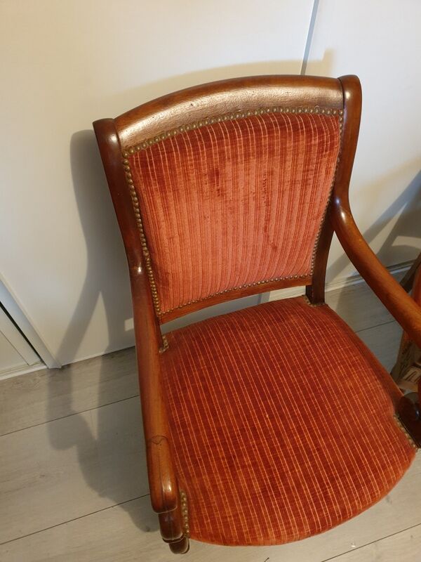 Paire de fauteuils en acajou époque Restauration 1820-1830