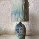 Handmade majolica lamp with fruit design, 1970s