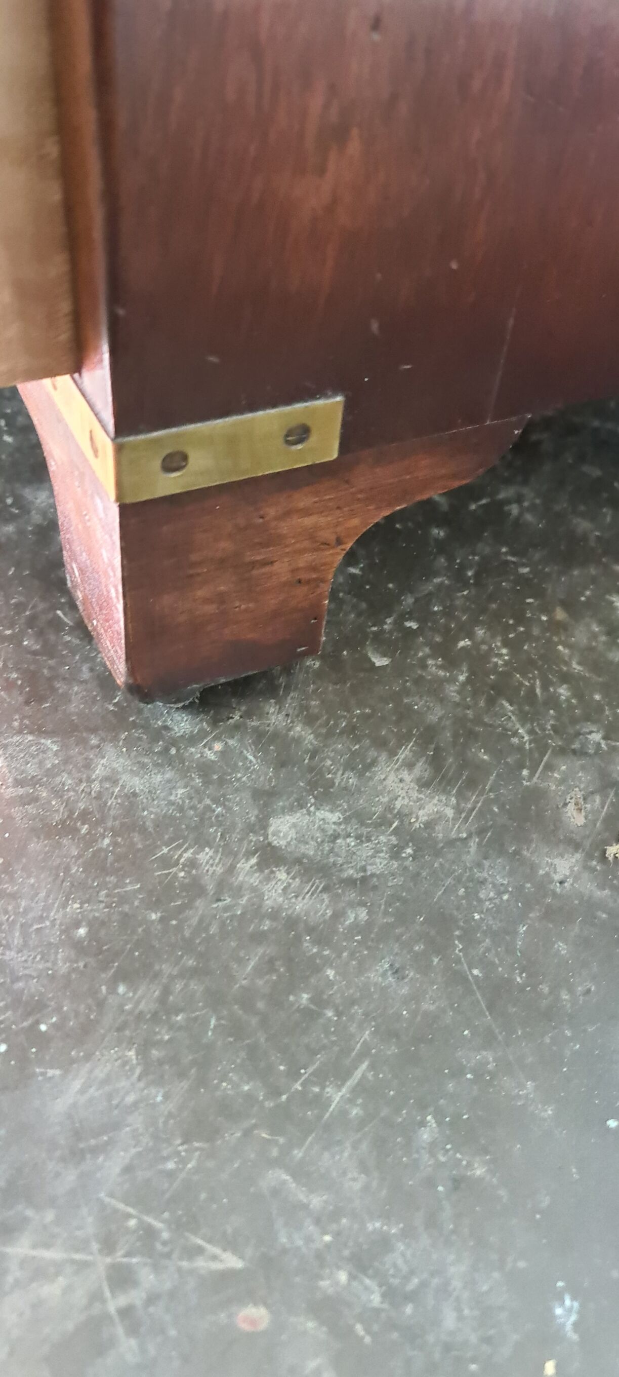 Pair of vintage military campaign wooden nightstands by reprodux england