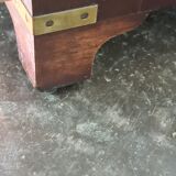 Pair of vintage military campaign wooden nightstands by reprodux england