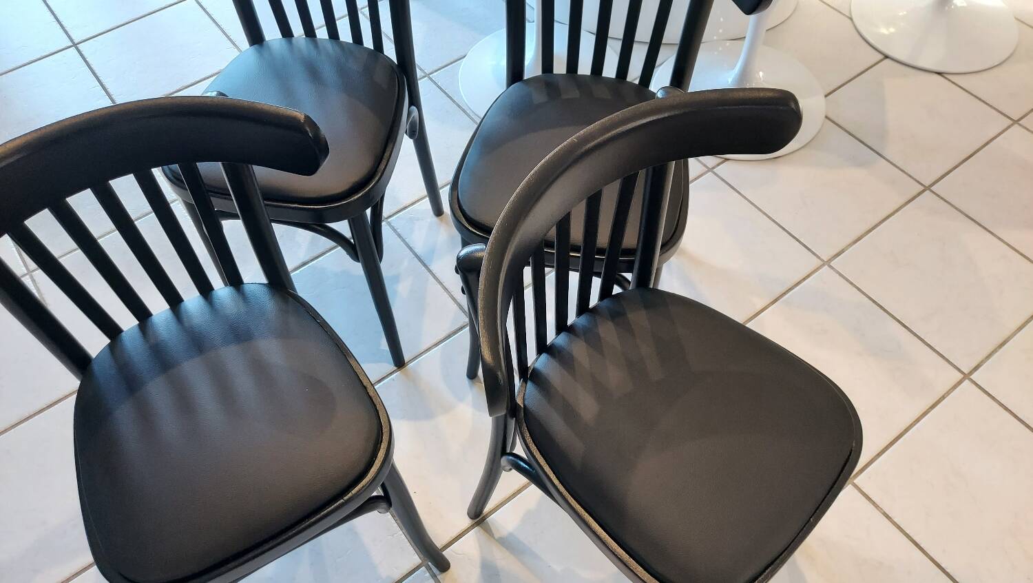 Set of 4 vintage bistro chairs from the 1970s