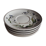 Lot de 5 sous tasses "Myosotis" du service Botanica de Boch