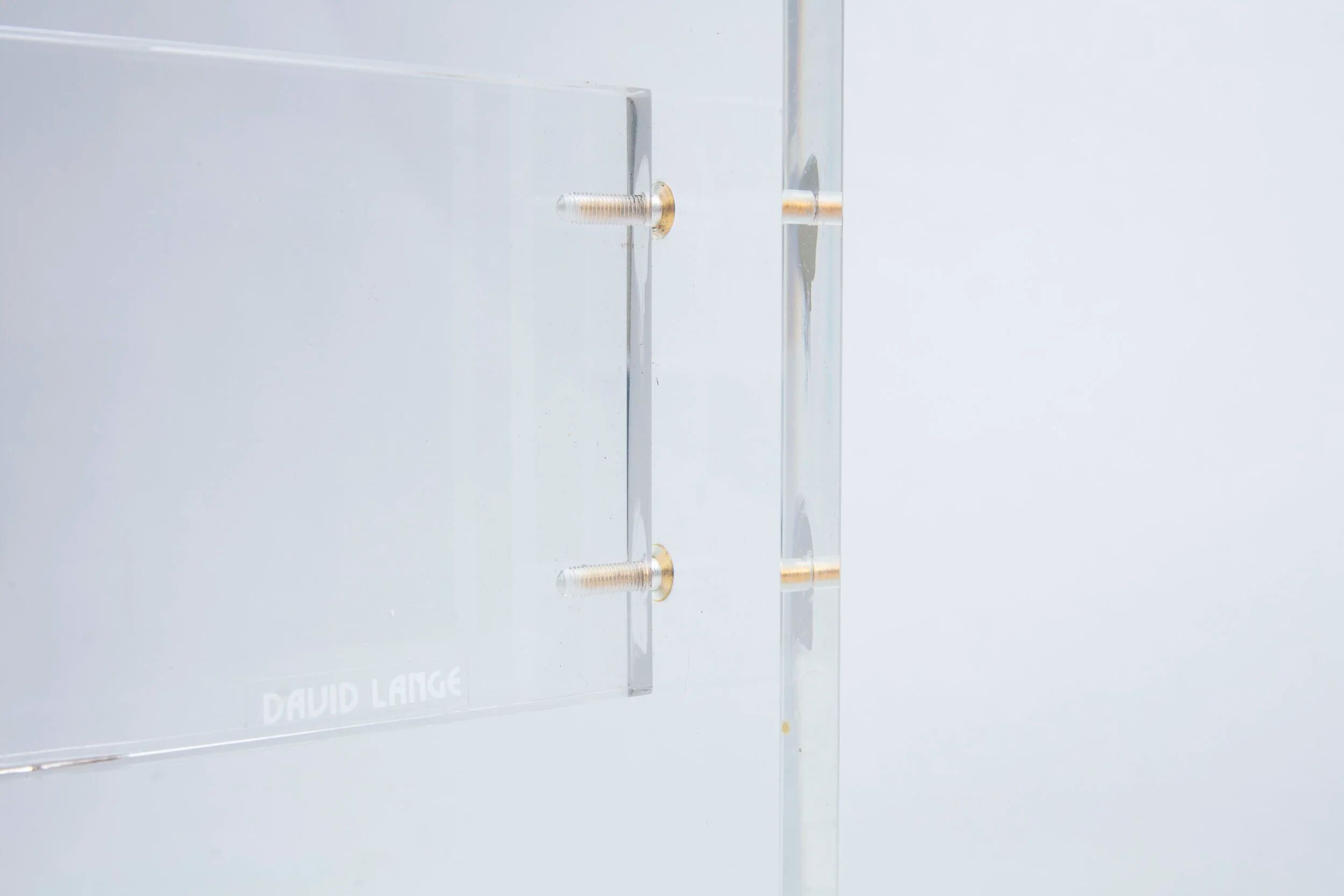 Console en plexiglas des années 70 de David Lange