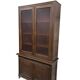 Vintage XL display cabinet in dark wood / wardrobe
