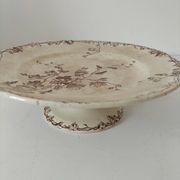 Antique pedestal plate – KG Lunéville – “Printemps” model – circa 1875