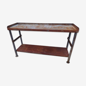 Iron workbench serving table