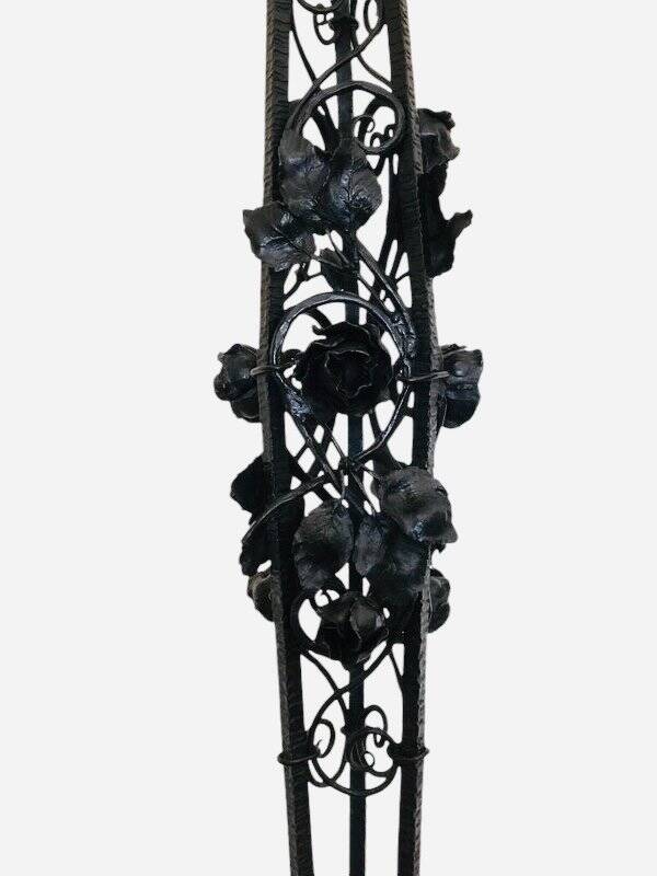 Wrought iron floor lamp, 170 cm, Art Deco work circa 1920