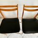 Set de 5 chaises scandinaves teck et skaï