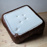 Set of 3 brown leather Togo sofas designed by Michel Ducaroy 1973