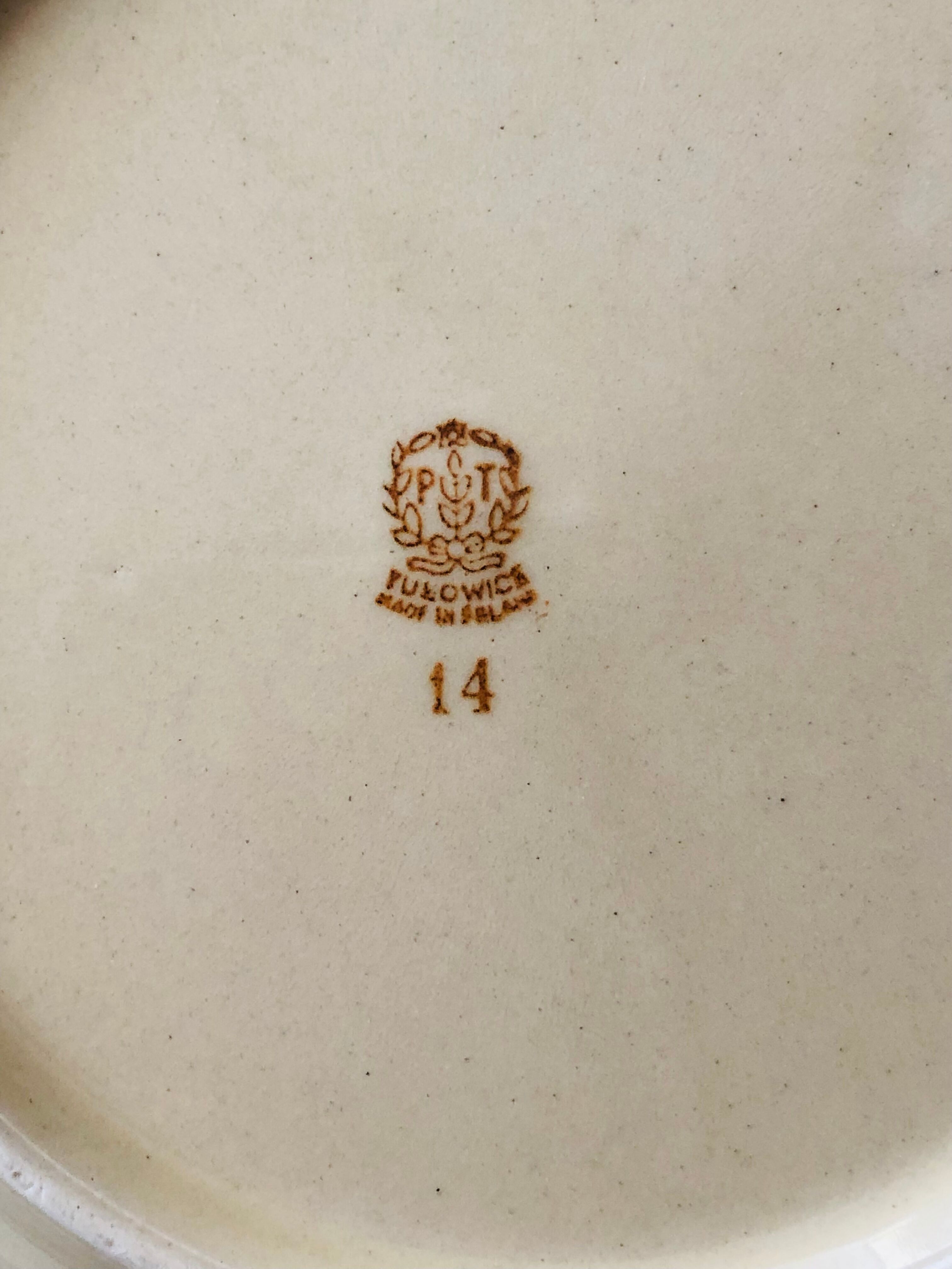 Set of 8 Tulowice dessert plates