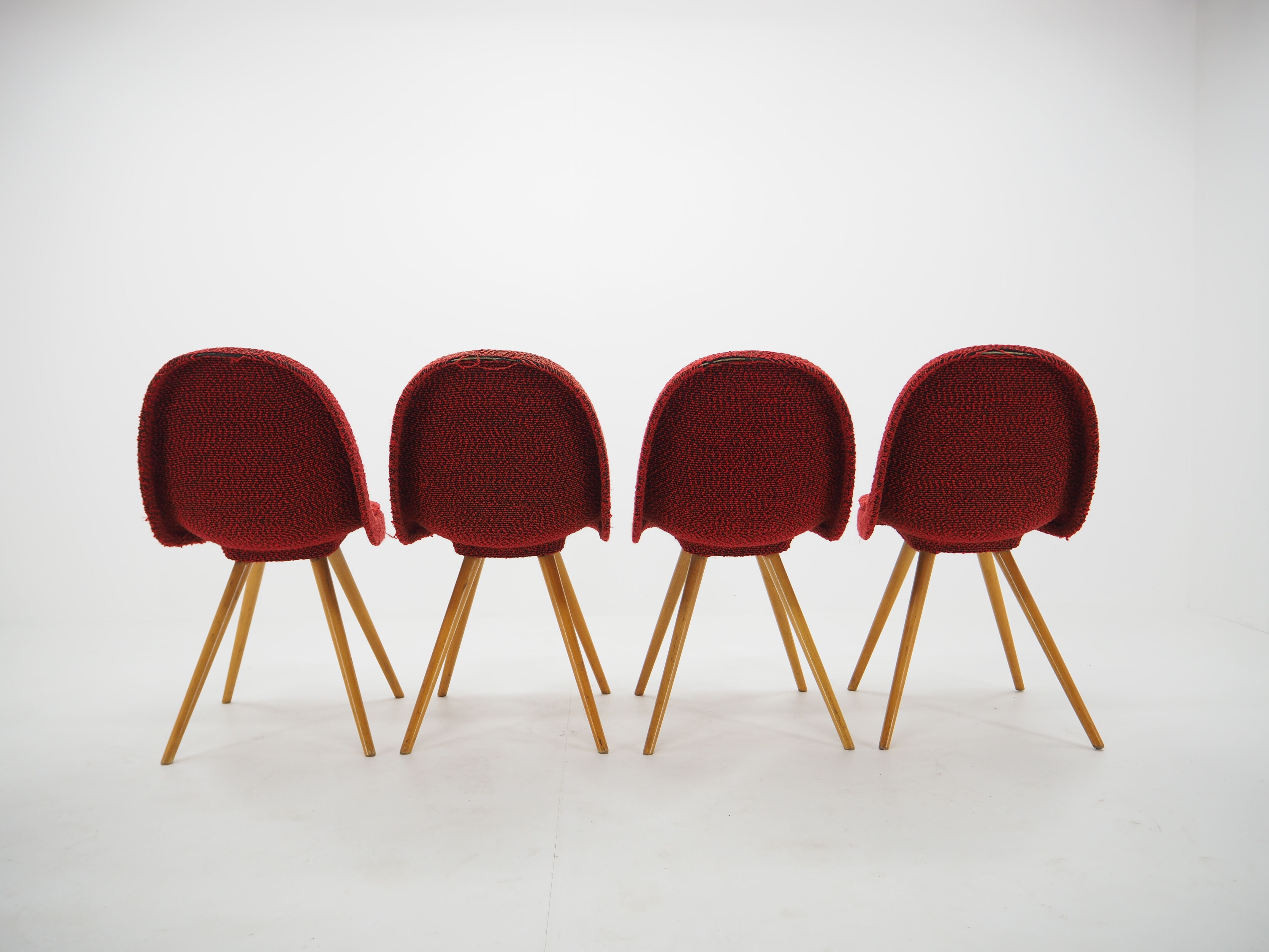 Set of 4 midcentury dining chairs designed by Miroslav Navrátil, 1960s