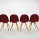 Set of 4 midcentury dining chairs designed by Miroslav Navrátil, 1960s