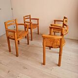 4× chaises de salle à manger brutalistes