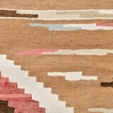 Brown & Cream Persian Kilim Rug, 260x341Cm