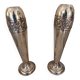 Paire de vases métal argenté