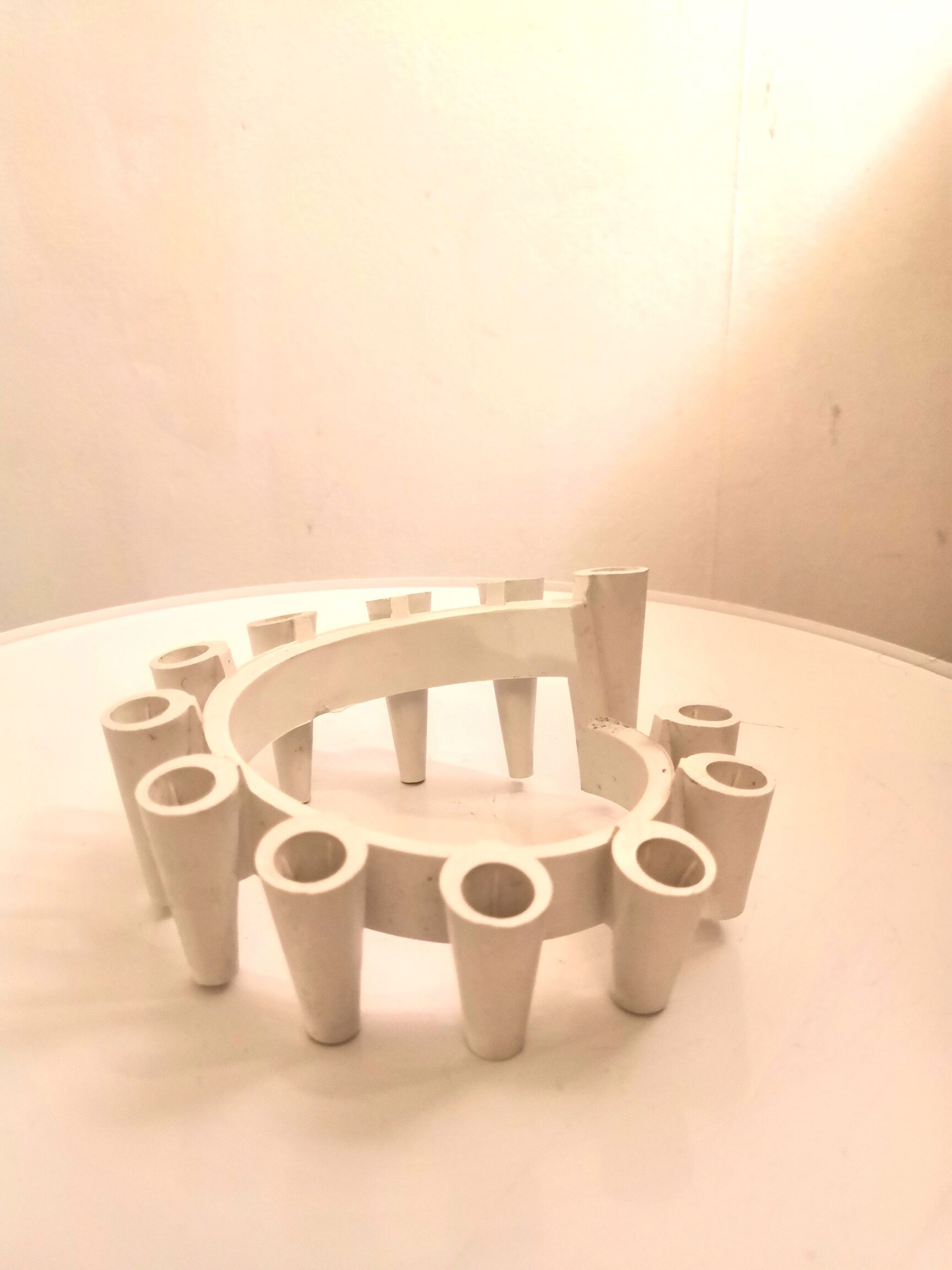 Plastic candle holder 12 candles design 70s