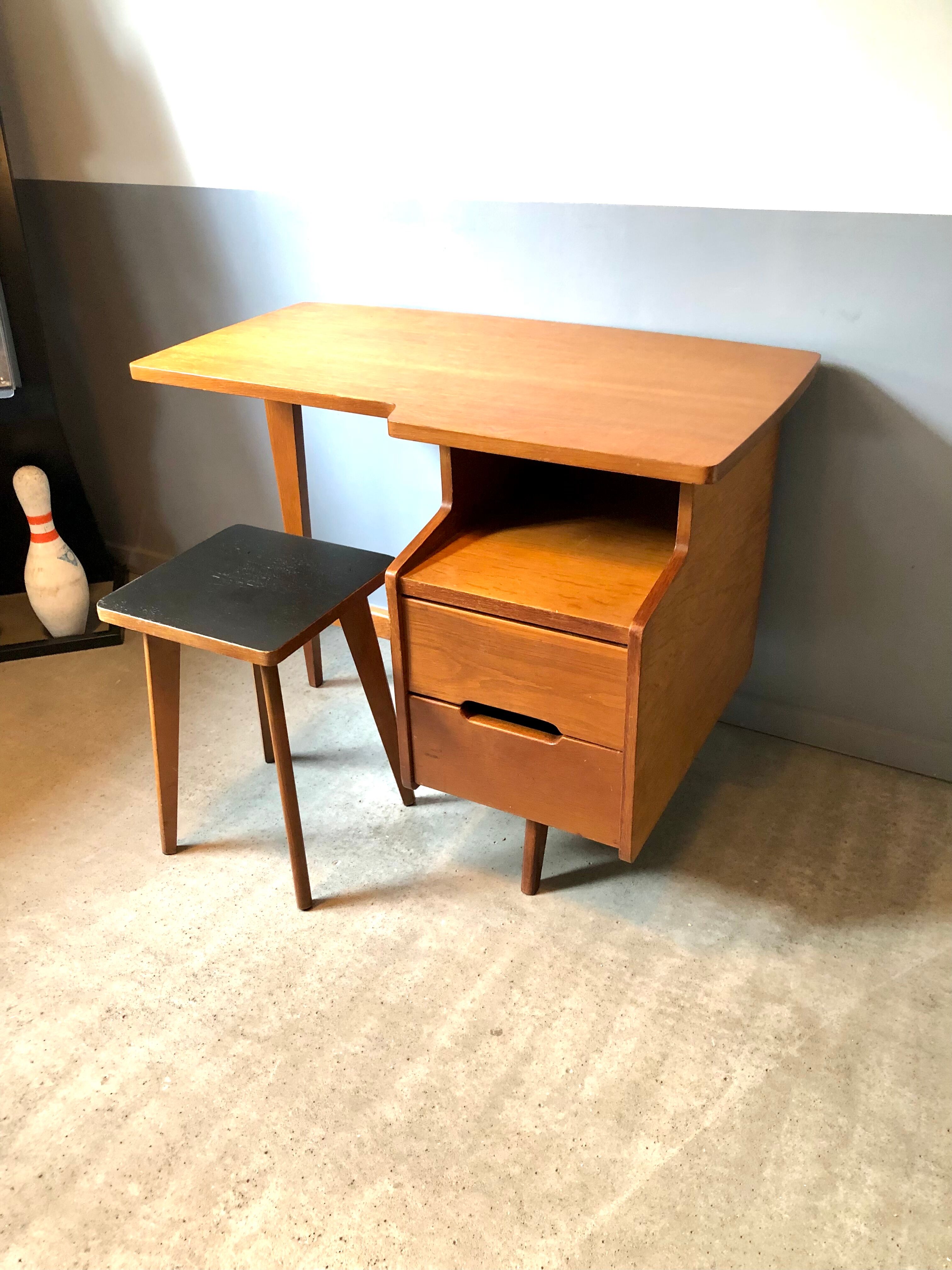 Bureau et tabouret Jacques Hauville