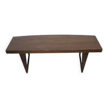 Leif Hansen curved coffee table on sled feet, Denmark 1960s
