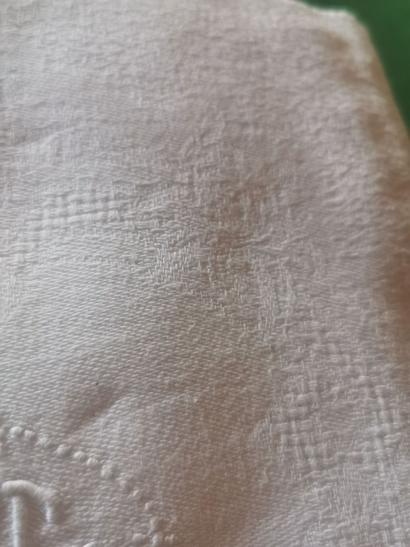 10 old damask monogrammed napkins