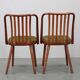Set of four 1960s Šuman mid-century beech dining chairs, restored upholstery