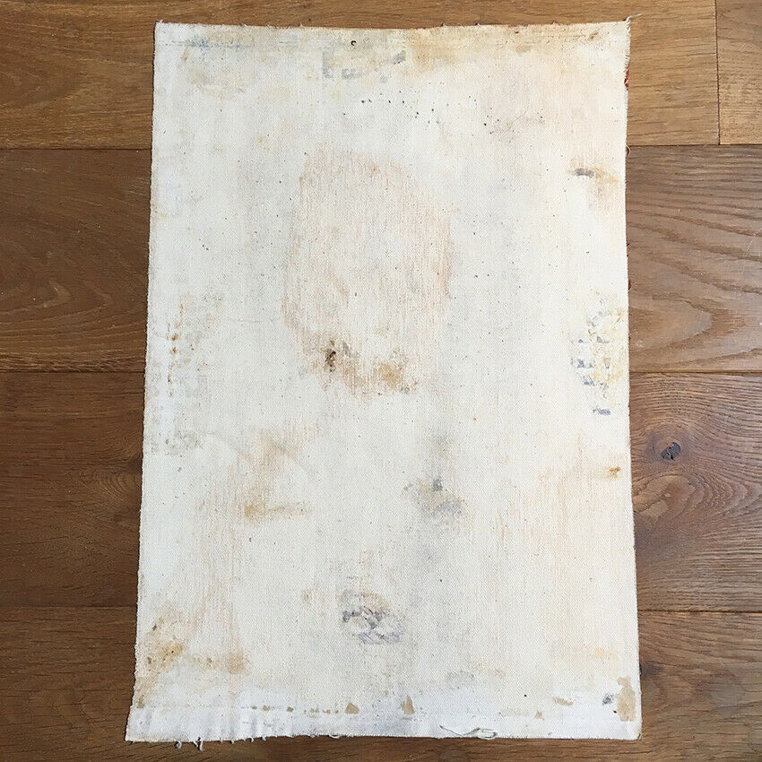 Tableau peinture huile sur toile portrait femme début XXeme