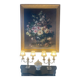 Lot de 2 lampes en cristal et abat-jours en nacre