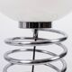 Chrome metal spring lamp in the style of Ingo Maurer, France, 1970s.