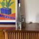 Hollywood regency 6 lights metal table lamp, Italy 1970s