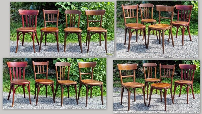 Mix 4 bistro chairs 20/30s