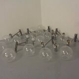 Chromed Glass Wall Lamp from OTT International, 1960s