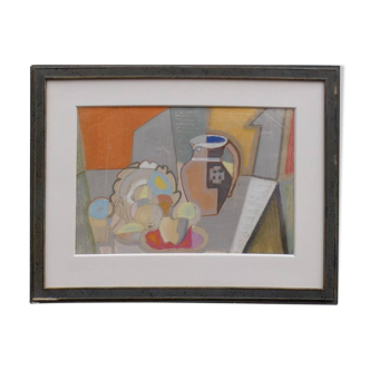 Vintage Still Life Fruit Painting