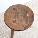 Wooden tripod country stool