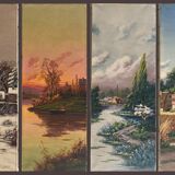 Suite de 4 tableaux hst "les quatre saisons" par l. lartigan xix° / xx°
