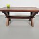 Brutalist Oak Cross Leg Coffee Table, Spain, 1930s