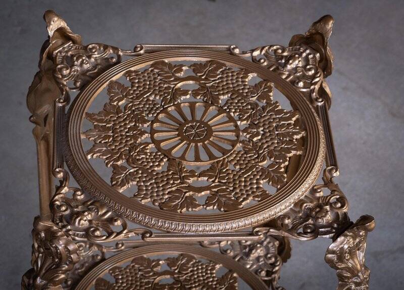 Decorative Metal Side Table, Italy, 1960s