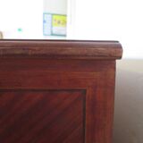 Louis XVI chest of drawers - Bronze - Butterfly wood veneer marquetry - 1930