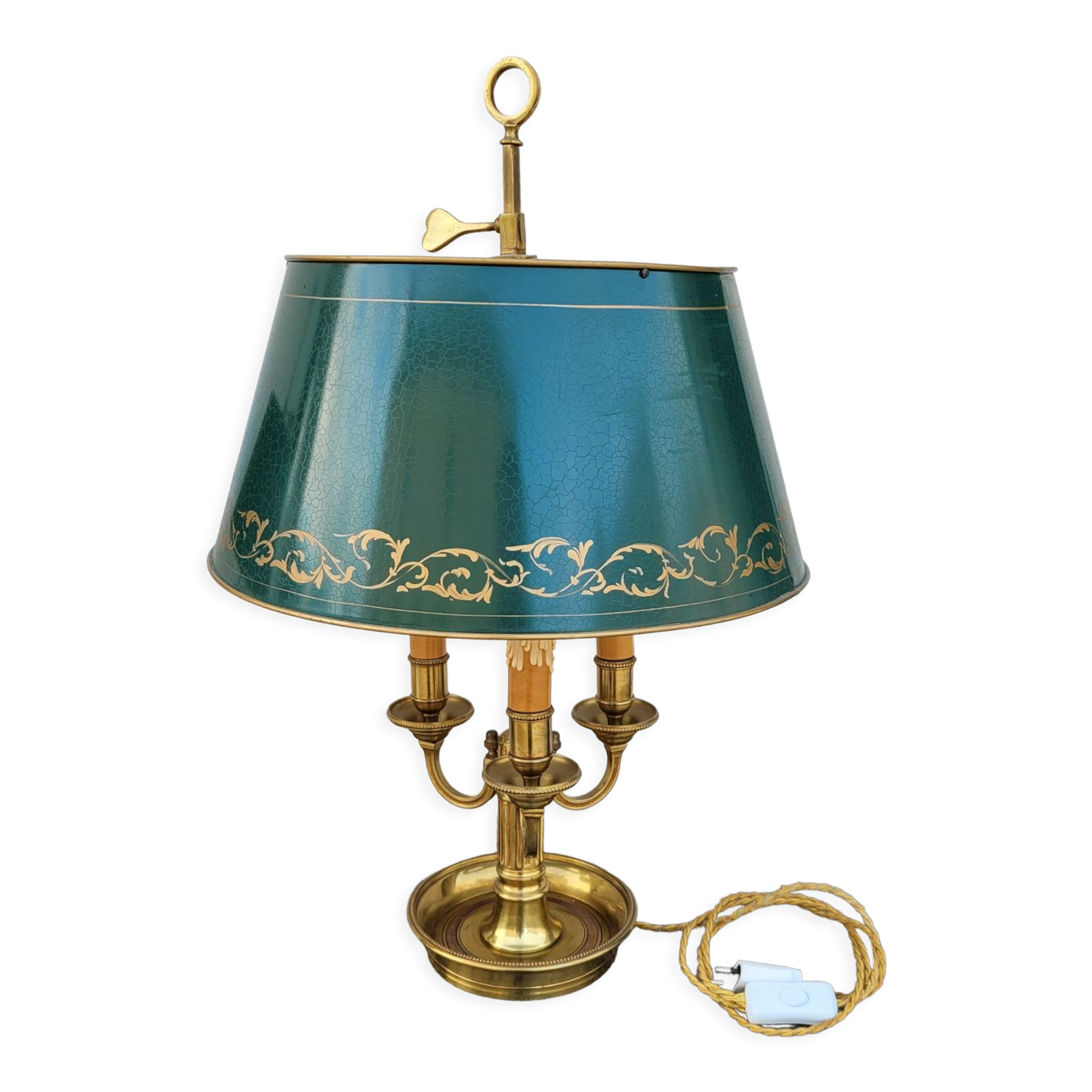 Empire style hot water bottle lamp in bronze