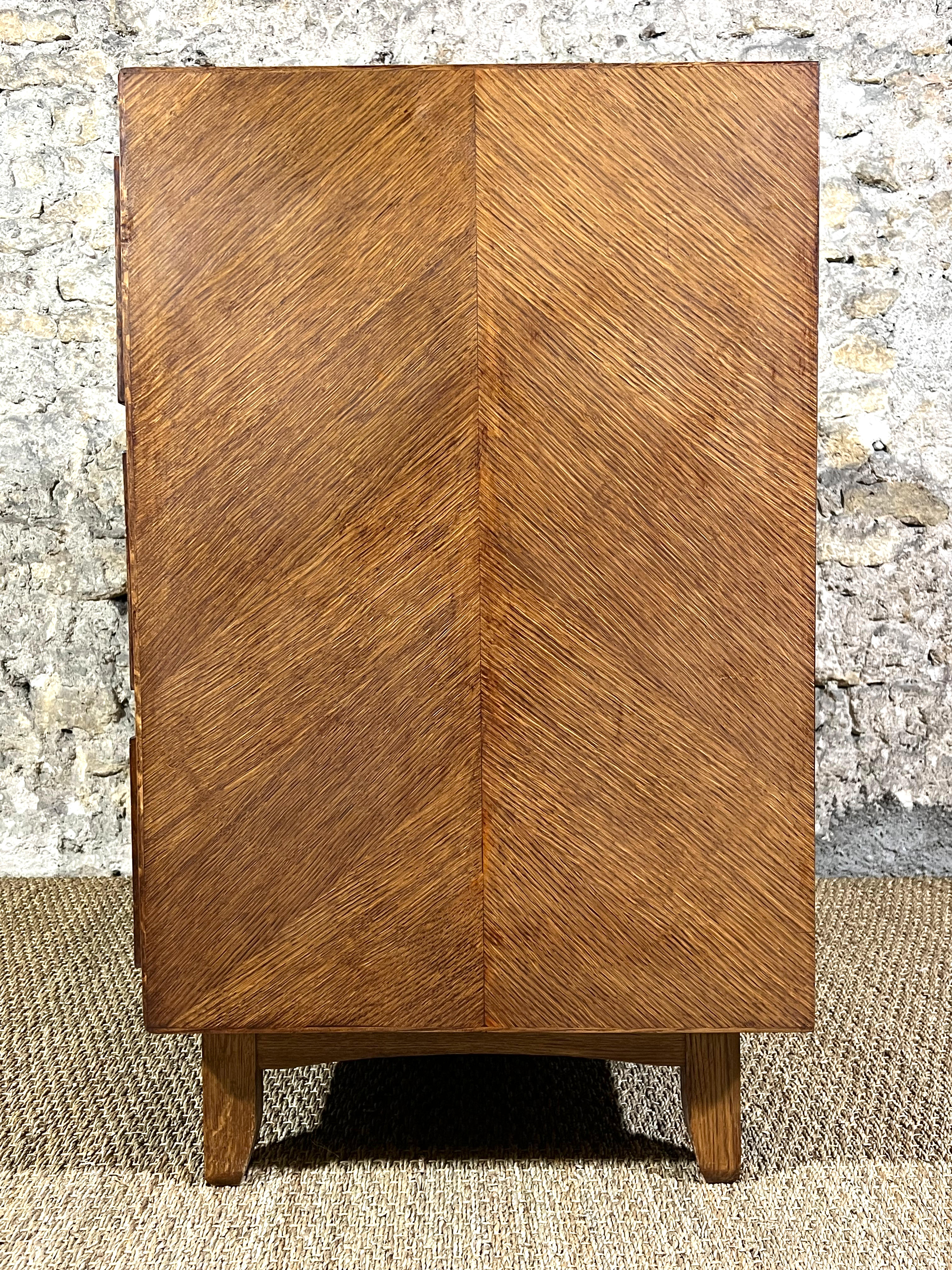 CHEST OF DRAWERS 3 Drawers - Oak - Design - Vintage - 50 60 70's