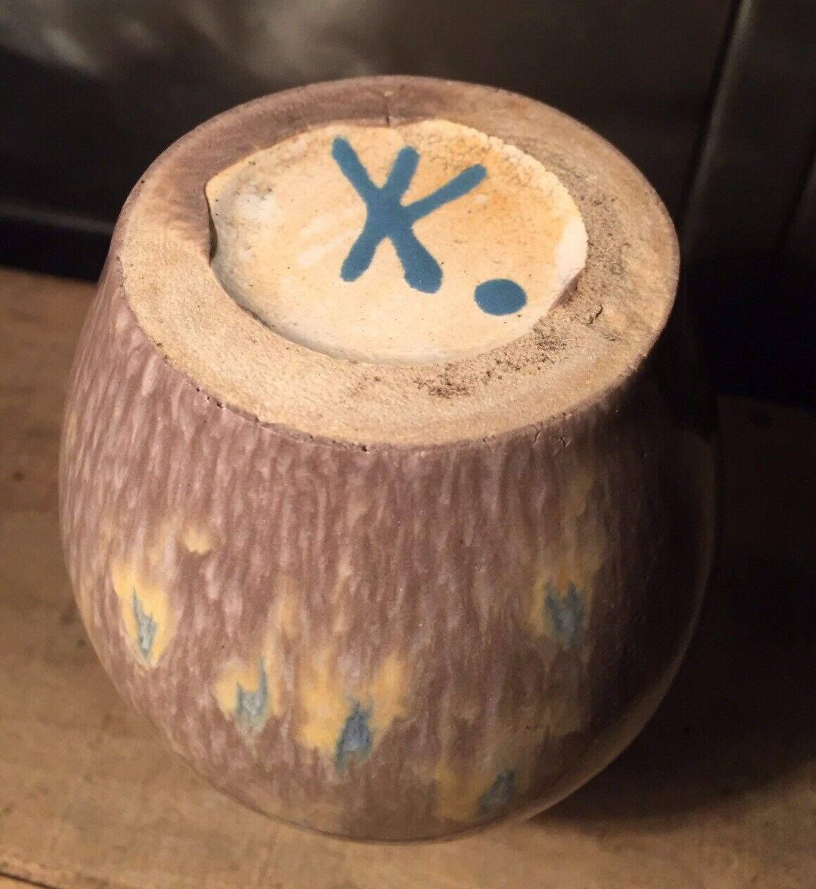 Signed ceramic vase