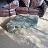 Roche Bobois marble coffee table, leaf, 70s
