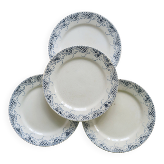 4 dessert plates from Sarreguemines U&C in the Luchon model.