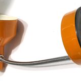 orange articulated desk lamp 1970's