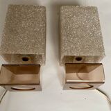 Pair of 70s plexiglas wall lights