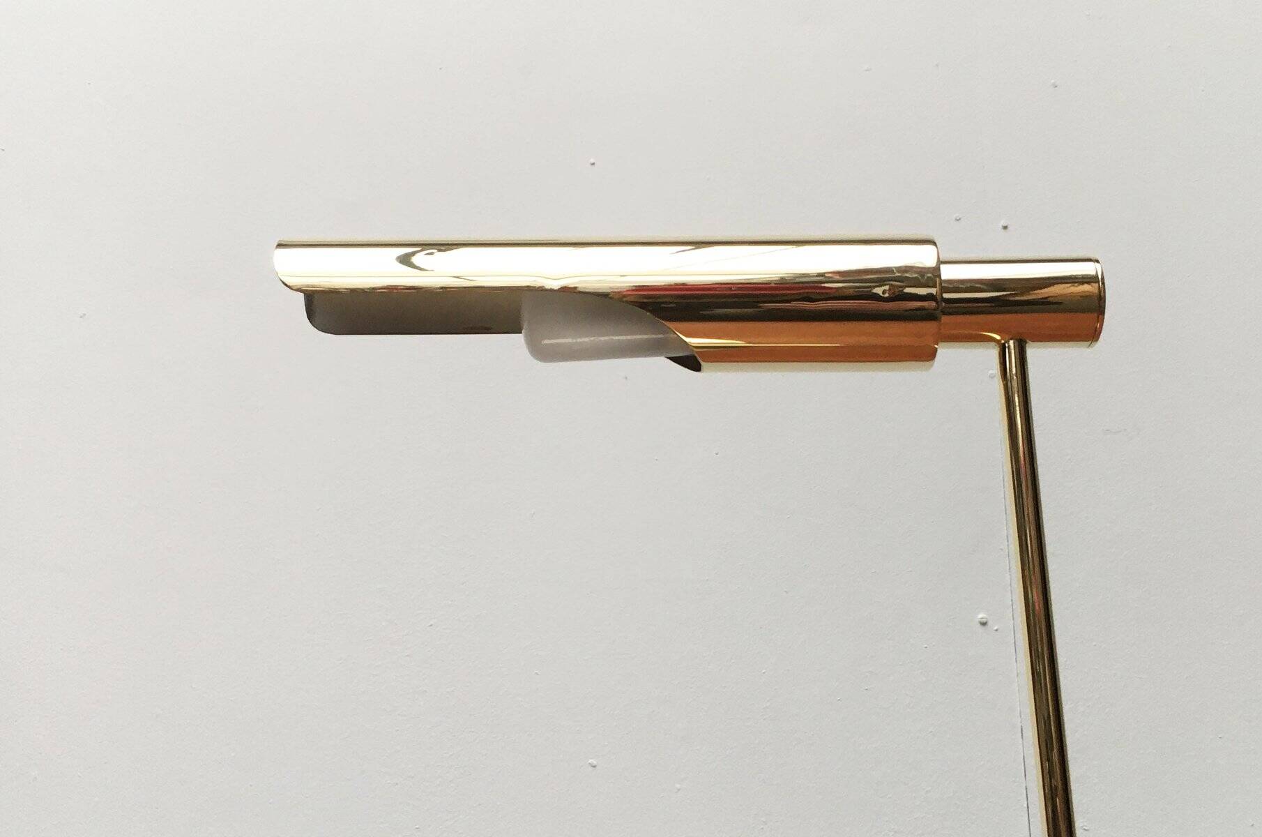 Mid-century minimalist brass table lamp by Rosemarie & Rico Baltensweiler for Baltensweiler.