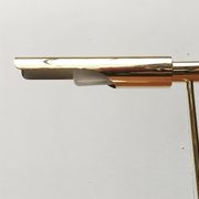 Mid-century minimalist brass table lamp by Rosemarie & Rico Baltensweiler for Baltensweiler.