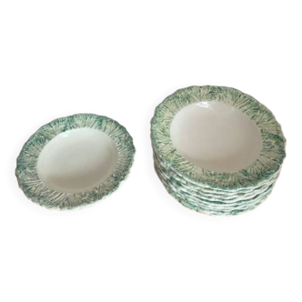 Soup plates with cabbage barbotine