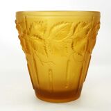Art nouveau planter in amber glass by josef inwald barolac, 1930s